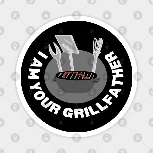 The Backyard GRILLFATHER Magnet by Funky Mama